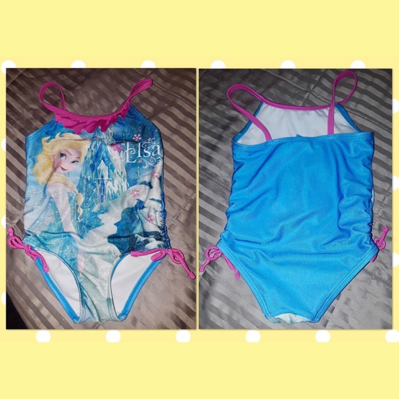 Disney Frozen Elsa Anna Blue Swimwear Bathers Swim Tutu Sizes 12-14